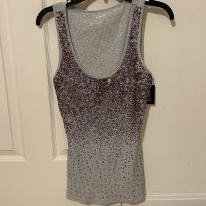 Brand: Express Color: Gray with silver sequins Size: Medium